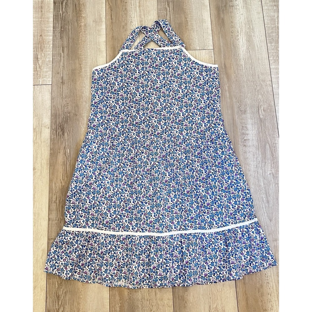 Lanz of Salzburg Dress Floral Button Cottage Core Prairie Midi Pocket Lg